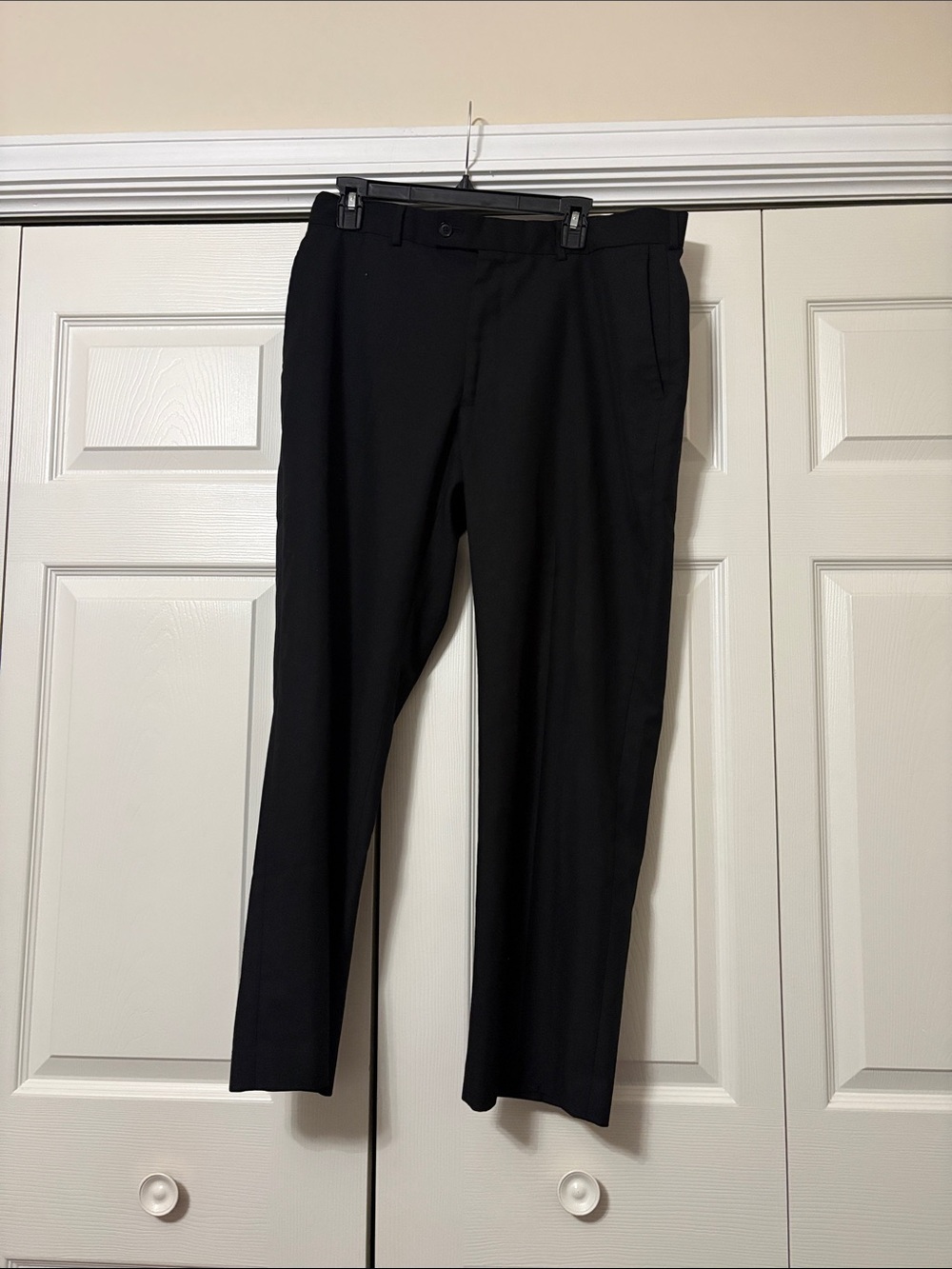 Men's Perry Ellis Black Dress Pants - Slim Straight